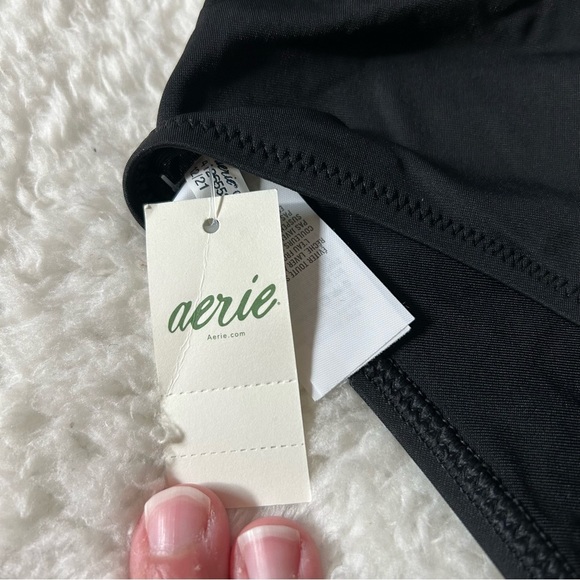 Aerie High Waisted Full Coverage Bikini Bottom Large NEW - Picture 3 of 3